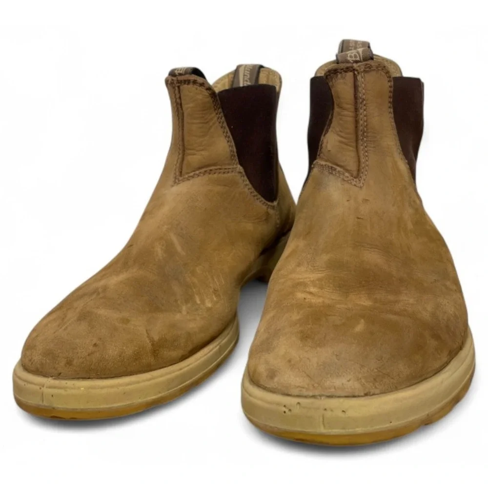 Blundstone 1320 Chelsea Boots Beige Tan Brown 11 Suede